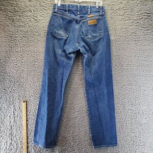 Wrangler Jeans Mens 30x34 Blue Flame Resistant Denim Straight Fit